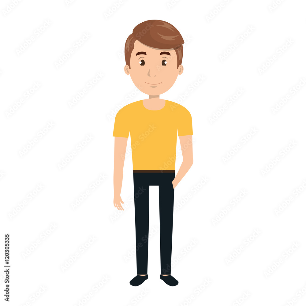 avatar man smiling cartoon wearing casual clothes. vector illustration avatar man smiling cartoon wearing casual clothes. vector illustration