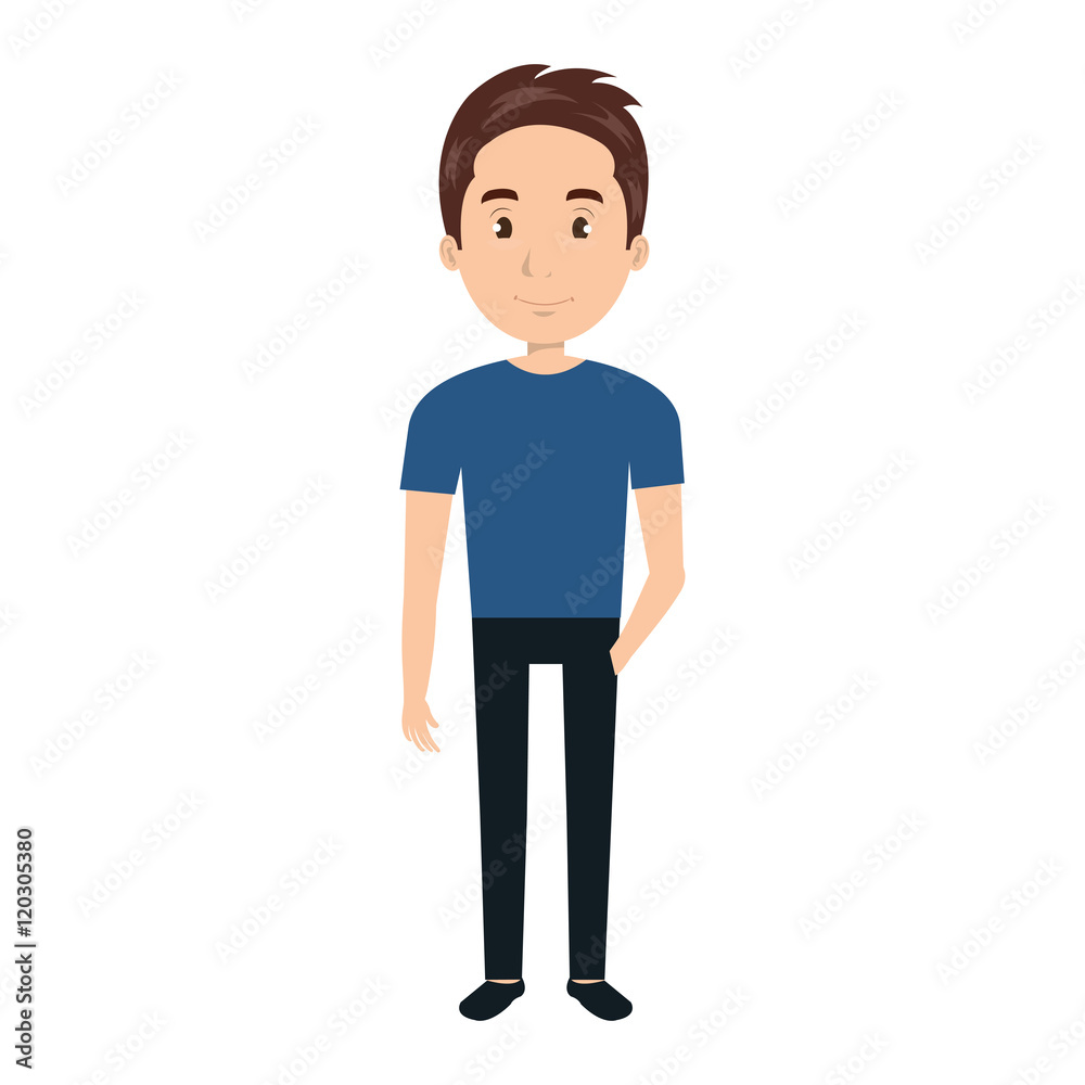 avatar man smiling cartoon wearing casual clothes. vector illustration avatar man smiling cartoon wearing casual clothes. vector illustration
