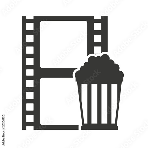 tape record with cinema icon vector illustration design