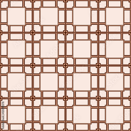 seamless geometric pattern of square cells. beige, pastel. vector illustration.