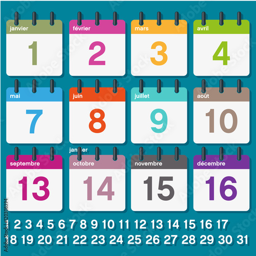 calendrier vectoriel
