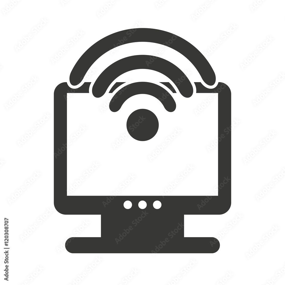 wifi waves signal with icon vector illustratio wifi waves signal with icon vector illustratio