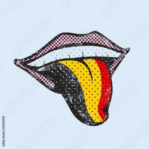 Dutch language learning tongue icon