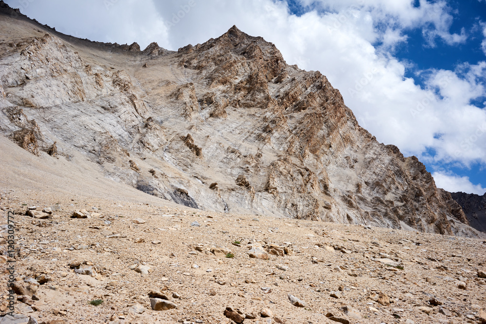 Mountain in Kichik-Alai Range in Kyrgyzstan