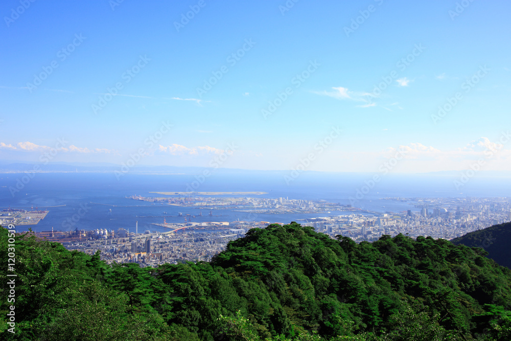 六甲山山頂からの風景 