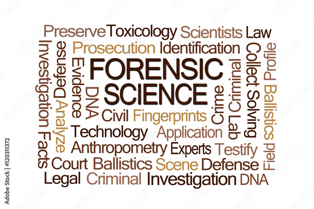 Forensic Science Word Cloud StockIllustration Adobe Stock