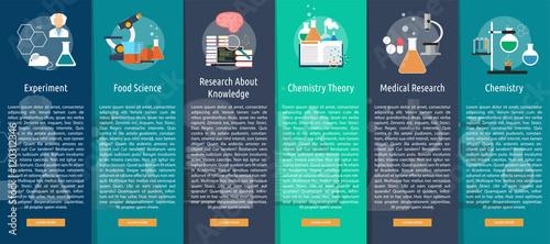 Science and Research Vertical Banner Concept 