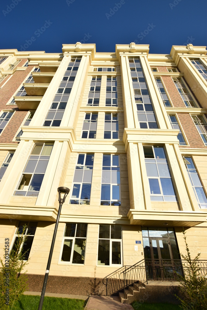 Fototapeta premium Modern residential building in Astana, capital of Kazakhstan