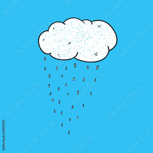 cloud and rain.Vector illustration.