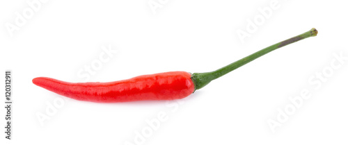 Red chili pepper on white background