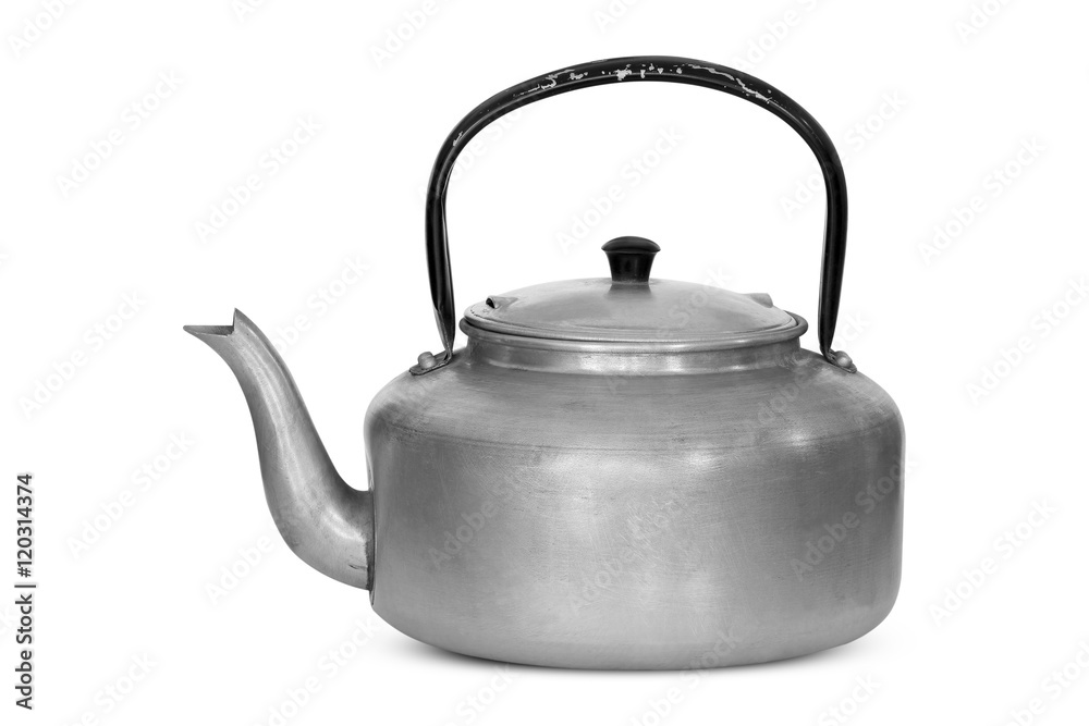Old kettle isolated on white background Old kettle isolated on white background