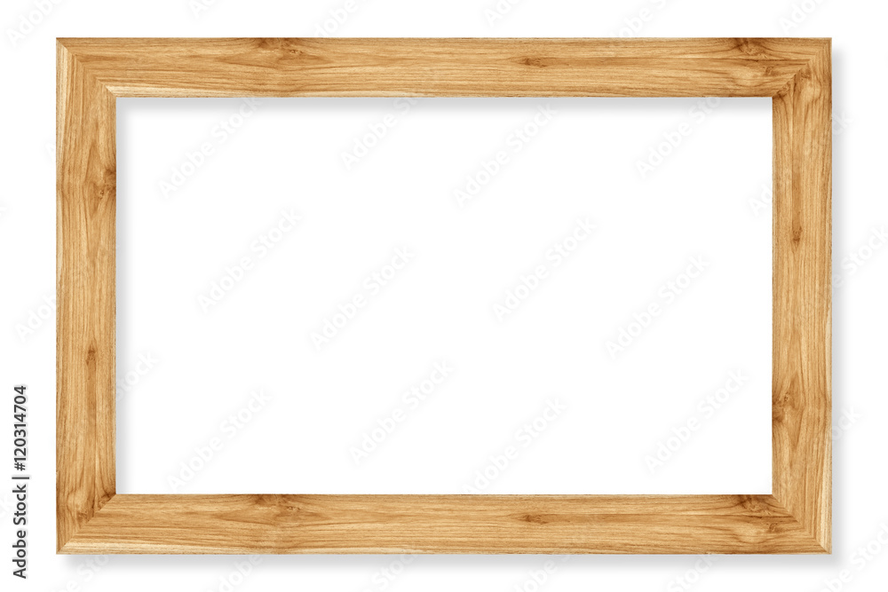 wooden picture frame isolated on white background wooden picture frame isolated on white background