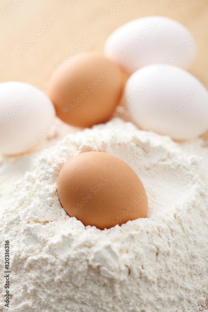 小麦粉と卵