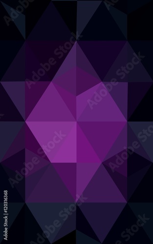 Dark pink polygonal design pattern, which consist of triangles and gradient in origami style.