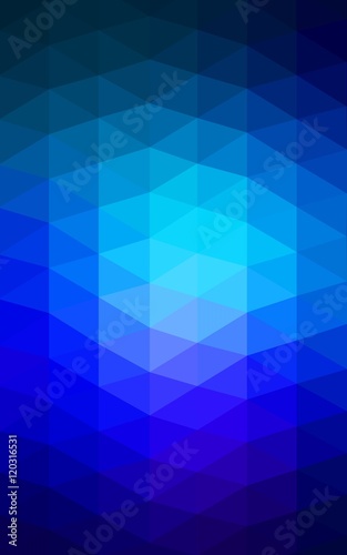 Light blue polygonal design pattern,which consist of triangles and gradient in origami style