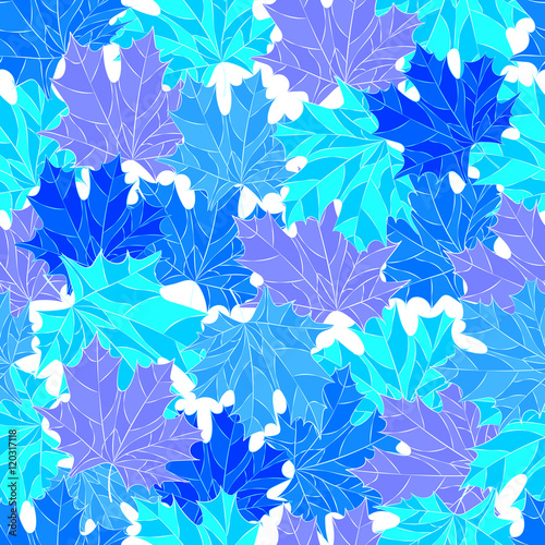 Seamless pattern. Design of autumn maple leaves. vector texture