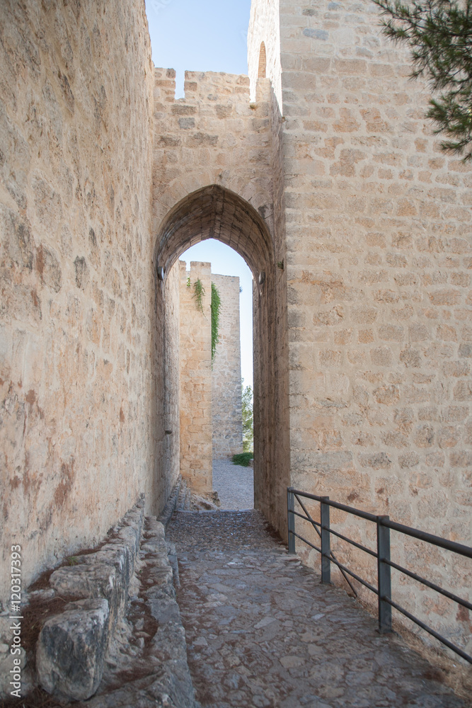 arch of tower in Santa Catalina Castle in Jaen