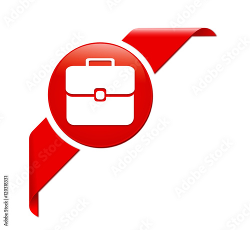 malette sur bouton coin rouge