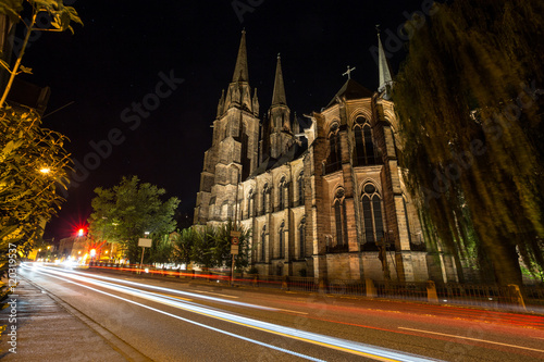 elisbethen church marburg germany at night