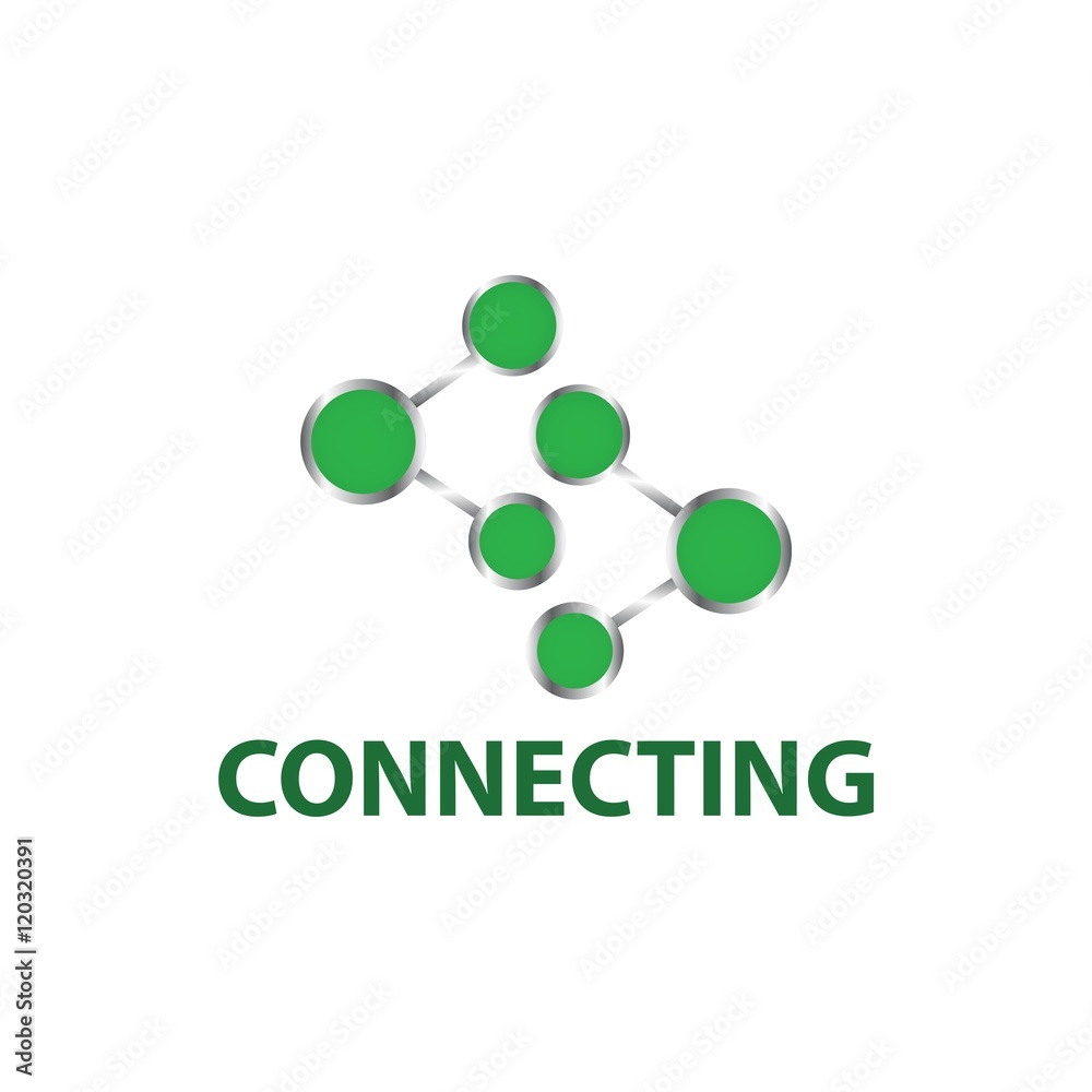 Connecting logo, business company Connecting logo, business company