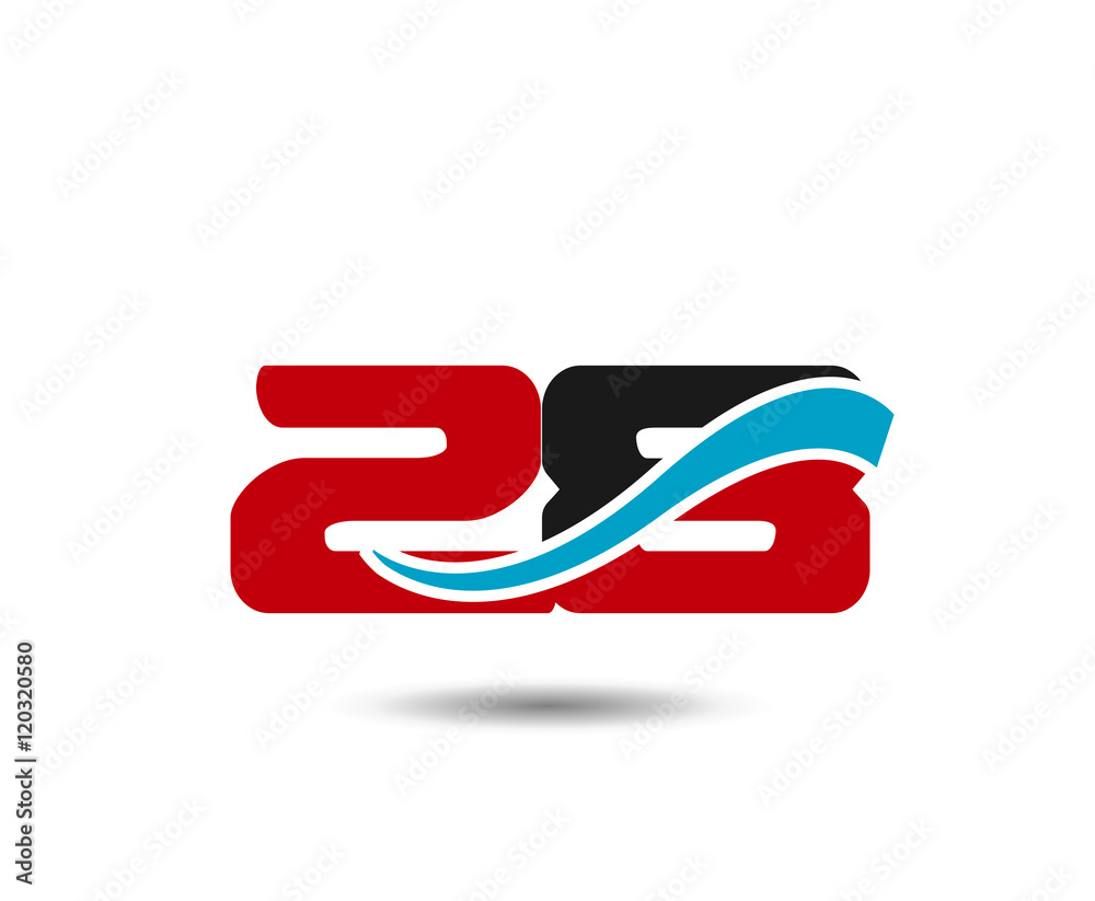 26 anniversary wave logo Adobe Stock