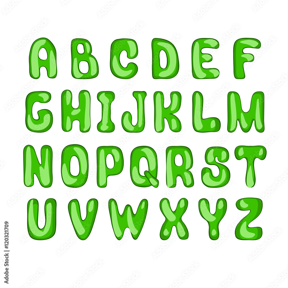 doodle font. vector latin alphabet