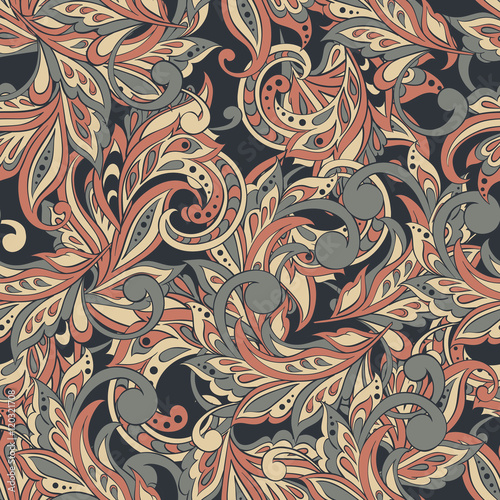 ethnic floral seamless pattern