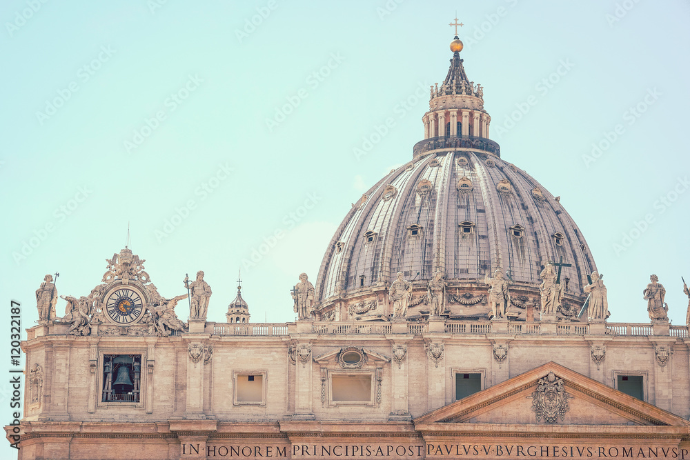 Rome, Italy - August, 7, 2016: Saint Peter's Basilica in Rome, Italy