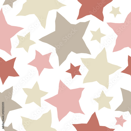 Seamless vector background with decorative stars. Print. Cloth design  wallpaper.