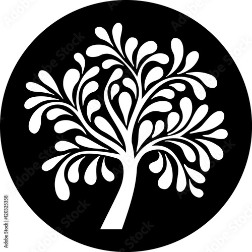 Decorative tree in white