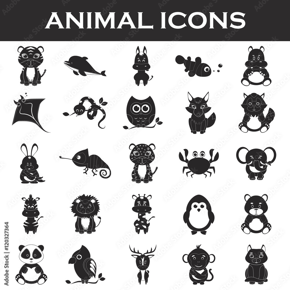 animals icons set animals icons set