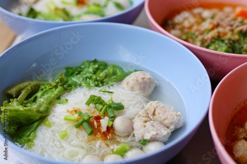 Spicy noodle soup, Noodle soup, Fish ball noodles.
