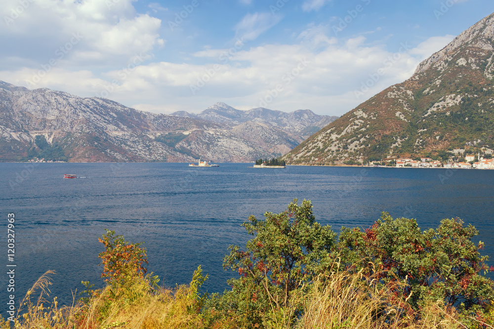 Coast of the Bay of Kotor. Montenegro