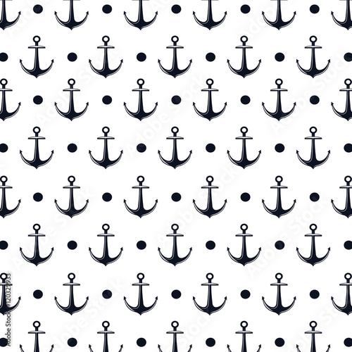 navy metal anchor marine background. ocean equipment. vector illustration