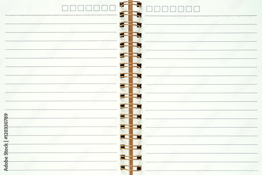 white notebook paper for background. white notebook paper for background.