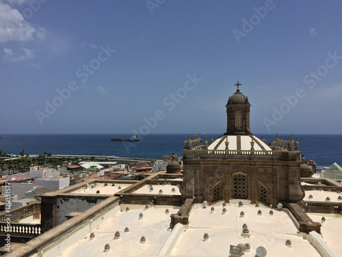 Dome of Santa Ana Cathedral in Las Palmas de Gran Canaria, Spain