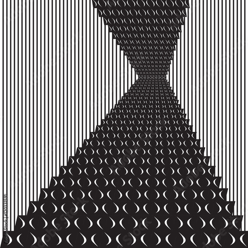 Black and white wallpaper. Monochrome graphic design. Diagonal neutral background. Curved lines. Vector illustration.

