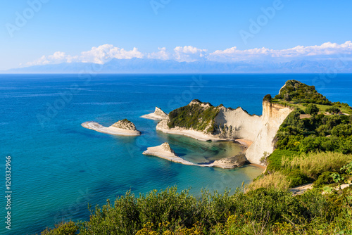 Picturesque Cape Drastis at Corfu island in Greece. Europe.  photo