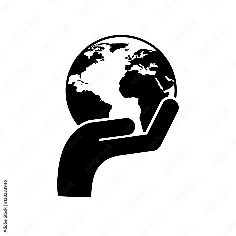hands human with ecology icon vector illustration design hands human with ecology icon vector illustration design