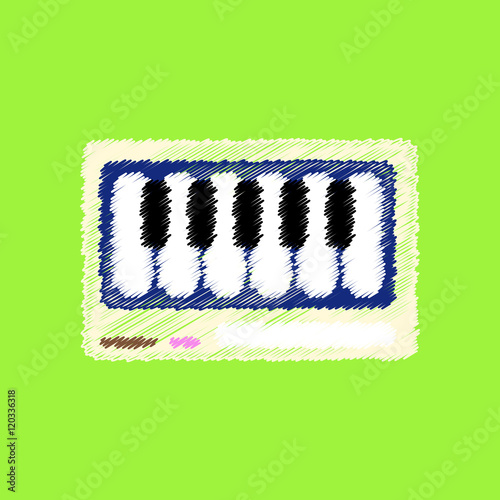 flat vector icon design collection musical instrument