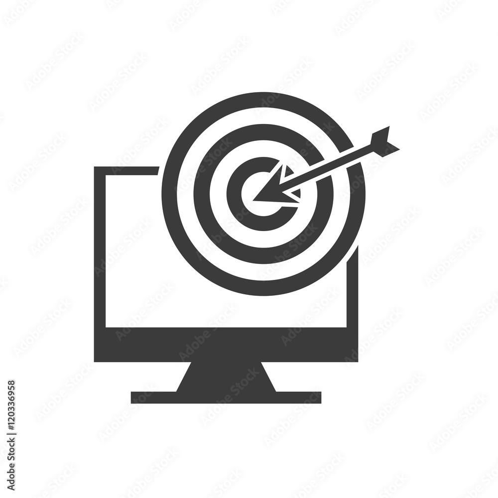 computer display with seo icon vector illustration design computer display with seo icon vector illustration design