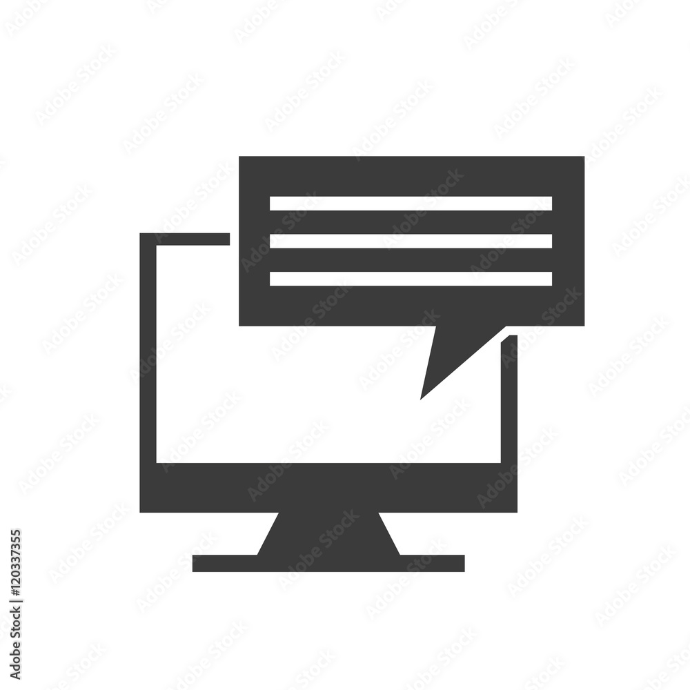 monitor computer with social media icon vector illustration design monitor computer with social media icon vector illustration design