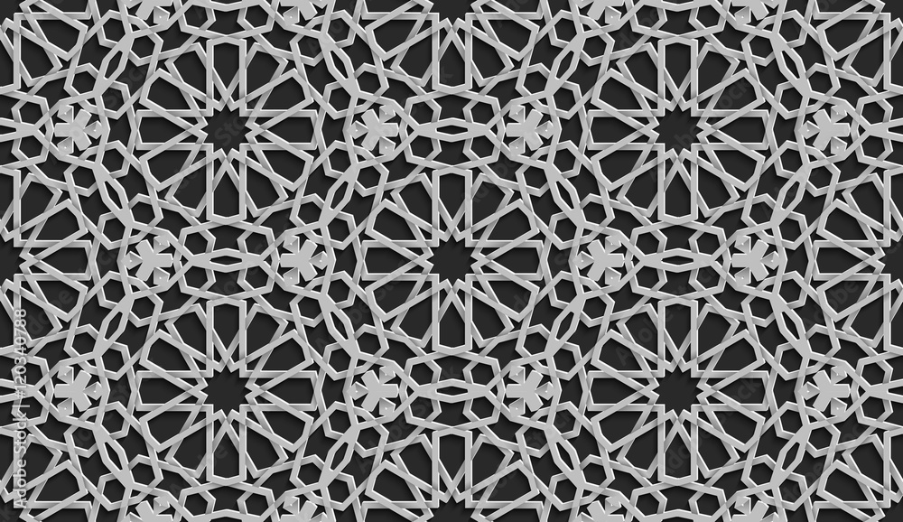 Islamic seamless pattern with stars. Vector background