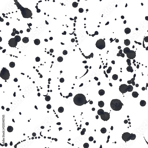 Black stains seamless vector pattern