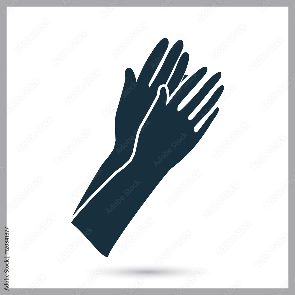 A pair of female gloves icon A pair of female gloves icon