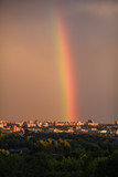 Rainbow on the city