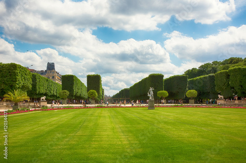 PARIS, FRANCE, View on famous Luxembourg Gardens.