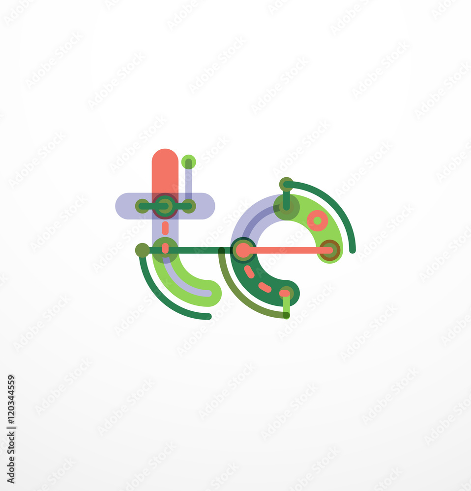 Abstract line design letter logo Abstract line design letter logo