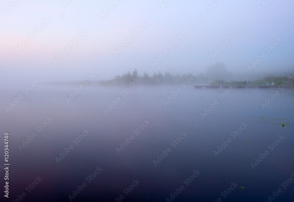 Fog Morning Lake
