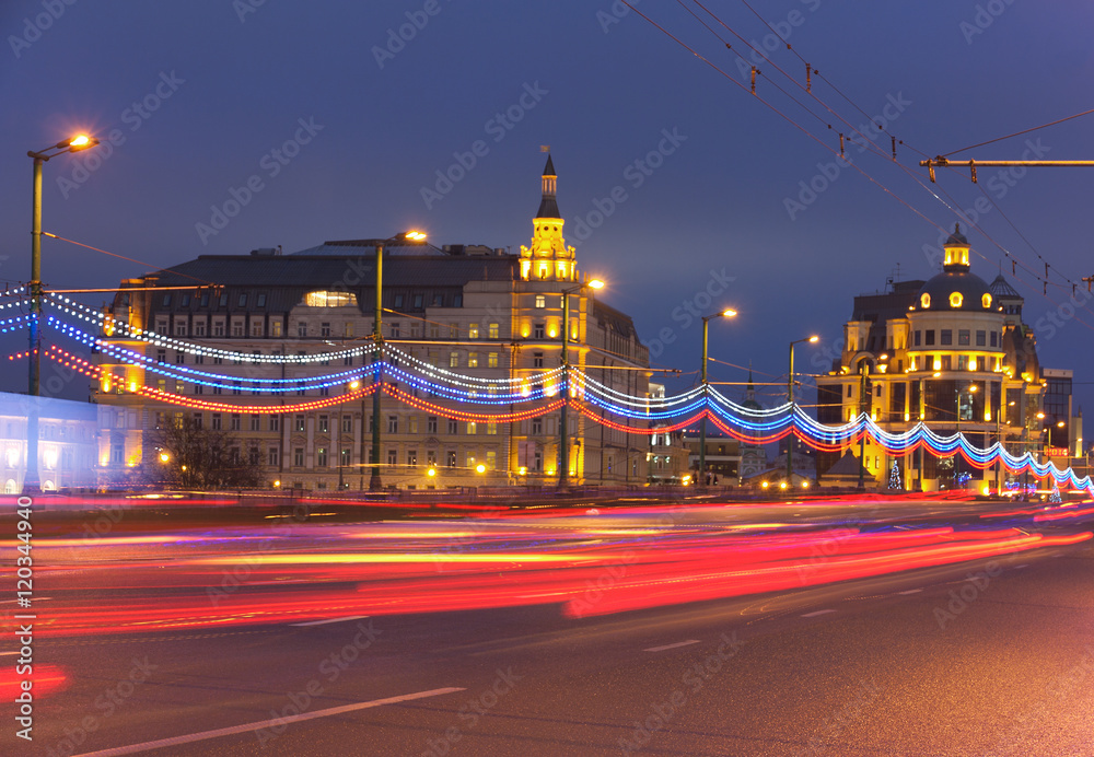Moscow landmark bridge